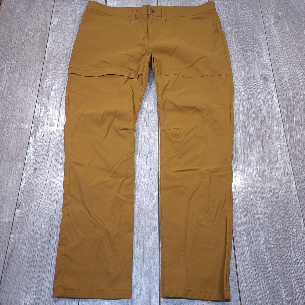 Prana Eagle Ray Pants Mens 40x31 Brown Slim Fit Hiking Outdoor Zion Stretch